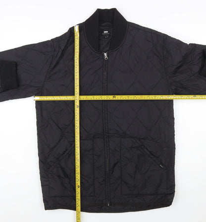 Edwin Men’s Black Quilted Nylon Zip Jacket Size M Casual
