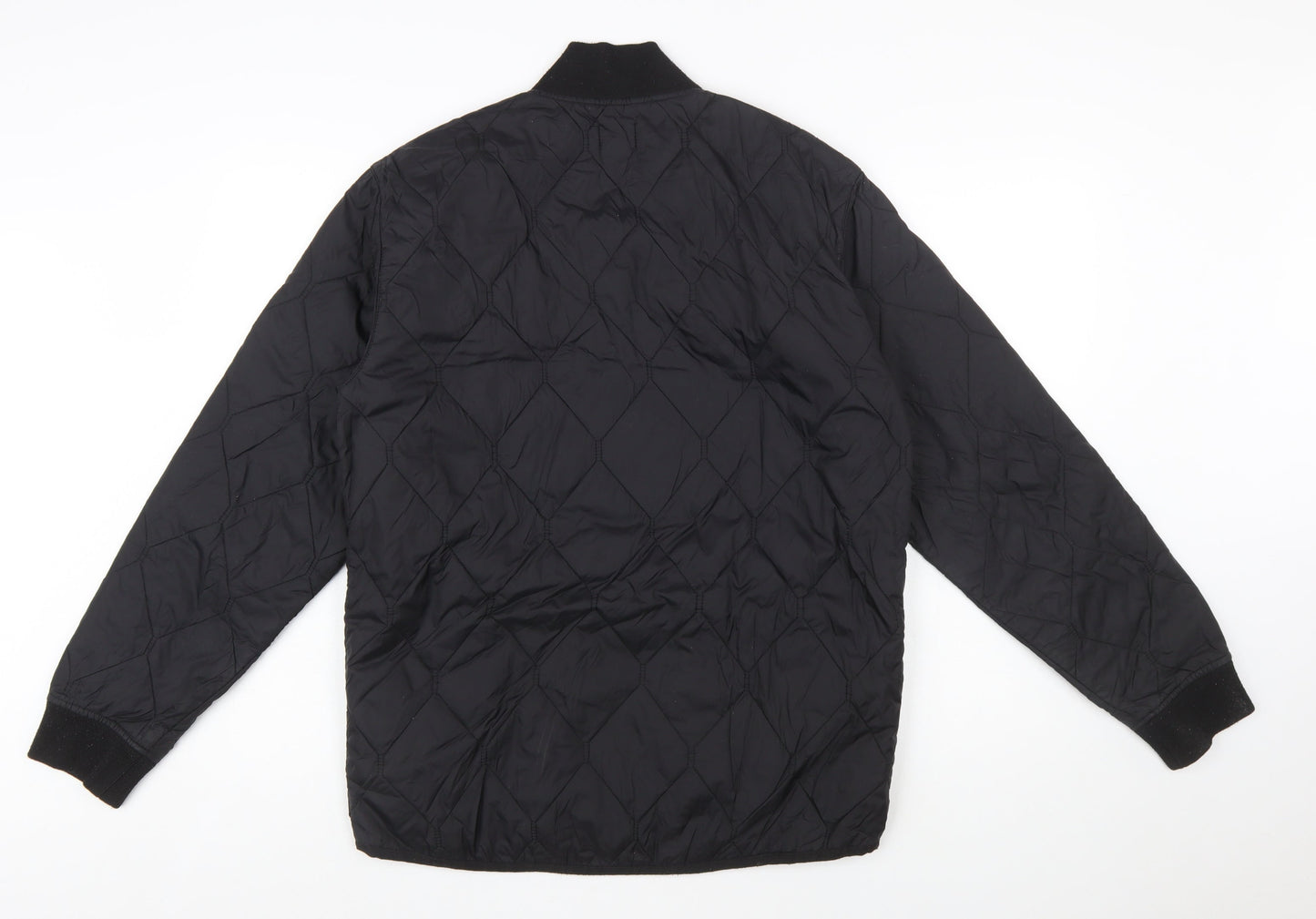 Edwin Men’s Black Quilted Nylon Zip Jacket Size M Casual