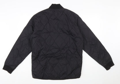 Edwin Men’s Black Quilted Nylon Zip Jacket Size M Casual