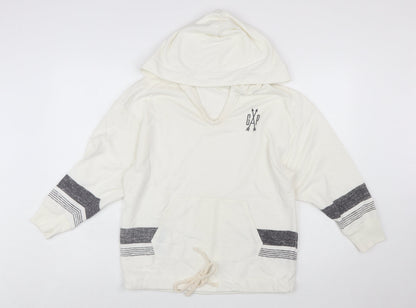 GAP Women’s Ivory Pullover Hoodie Medium Cotton Blend Casual