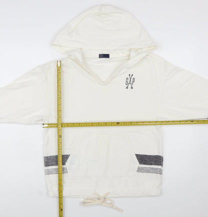 GAP Women’s Ivory Pullover Hoodie Medium Cotton Blend Casual