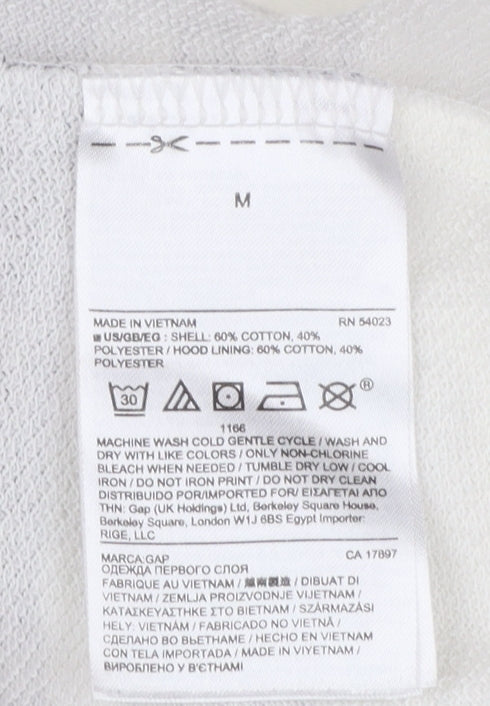 GAP Women’s Ivory Pullover Hoodie Medium Cotton Blend Casual