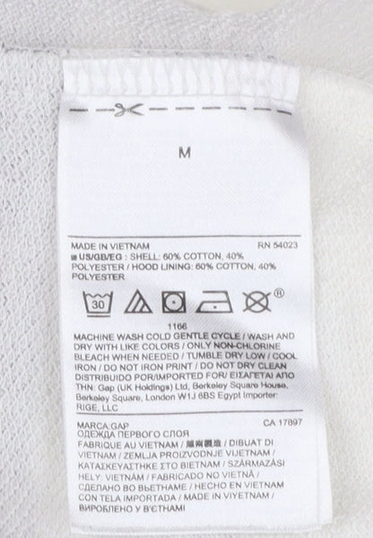 GAP Women’s Ivory Pullover Hoodie Medium Cotton Blend Casual