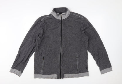 Hugo Boss Men's Grey Full Zip Regular Fit Sweatshirt XXL