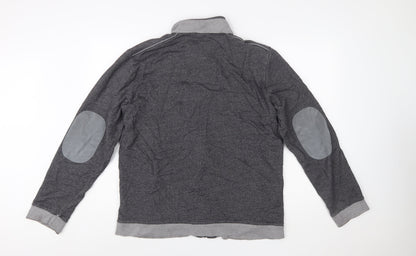 Hugo Boss Men's Grey Full Zip Regular Fit Sweatshirt XXL
