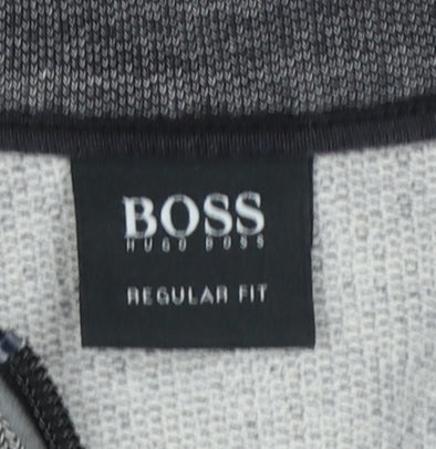 Hugo Boss Men's Grey Full Zip Regular Fit Sweatshirt XXL