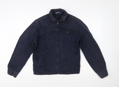 Ralph Lauren Men’s Blue Cotton Bomber Jacket Size S