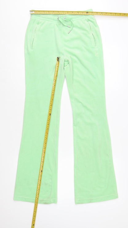 Juicy Couture Women’s Green Velour Flared Sweatpants S
