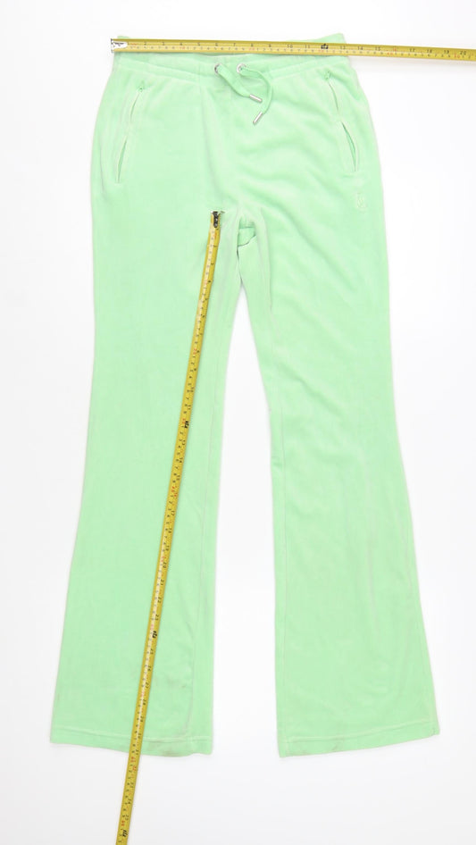 Juicy Couture Women’s Green Velour Flared Sweatpants S