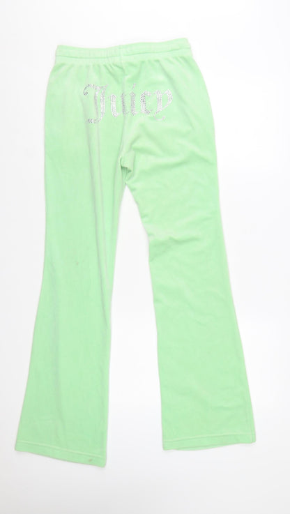 Juicy Couture Women’s Green Velour Flared Sweatpants S