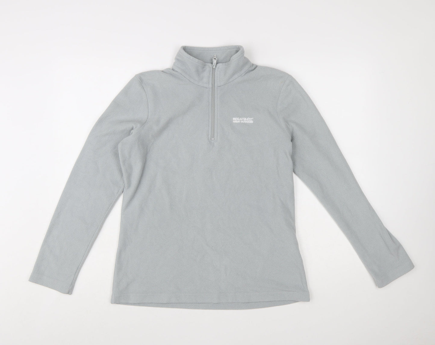 Regatta Womens Grey Fleece Half Zip Pullover UK 10 Outdoor Sweatshirt
