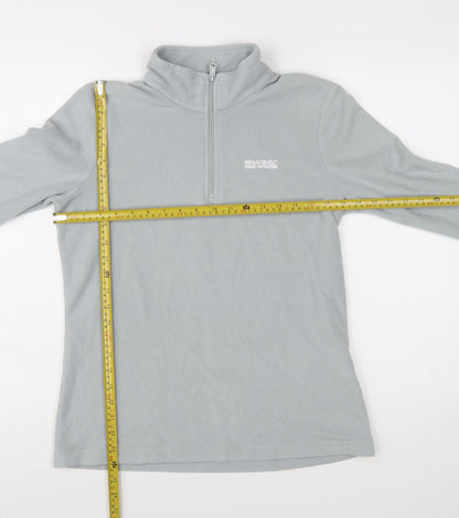 Regatta Womens Grey Fleece Half Zip Pullover UK 10 Outdoor Sweatshirt