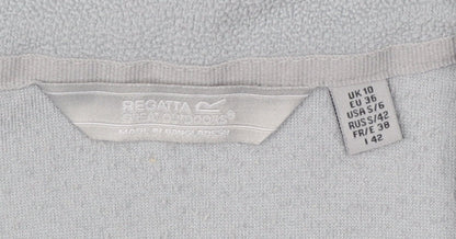 Regatta Womens Grey Fleece Half Zip Pullover UK 10 Outdoor Sweatshirt