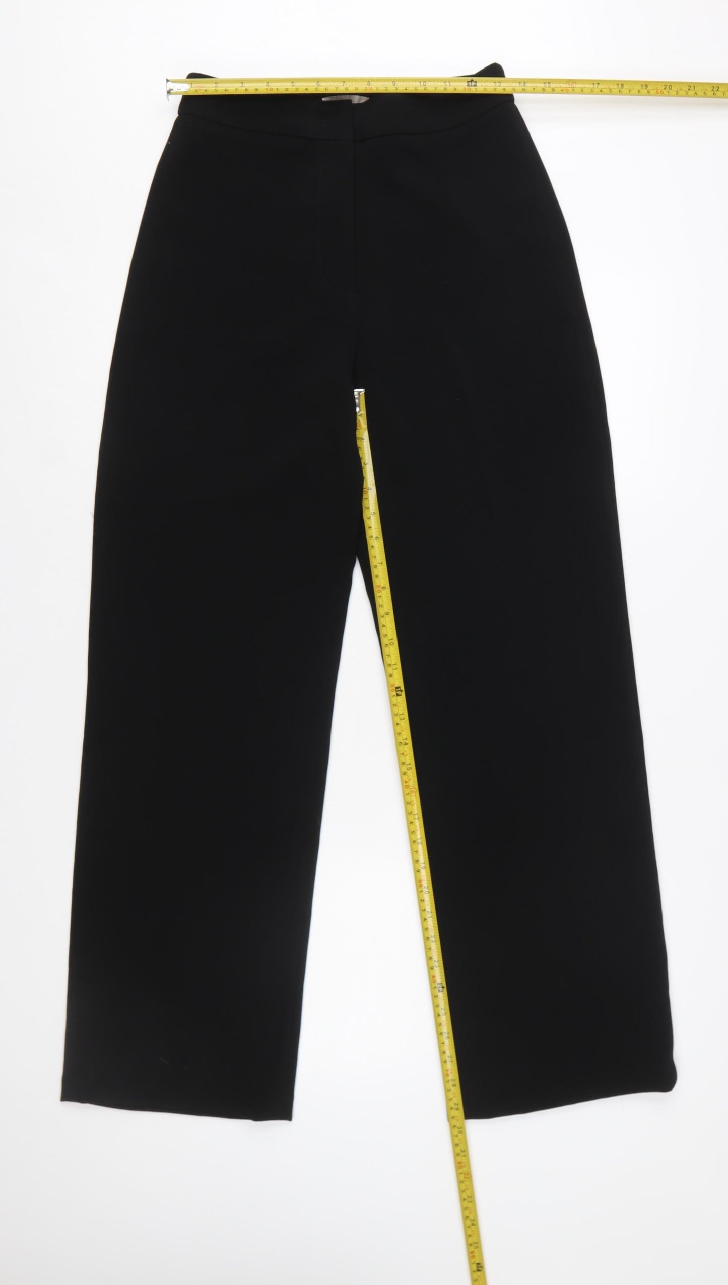 H&M Women Black Size 8 Straight Leg Stretch Trousers