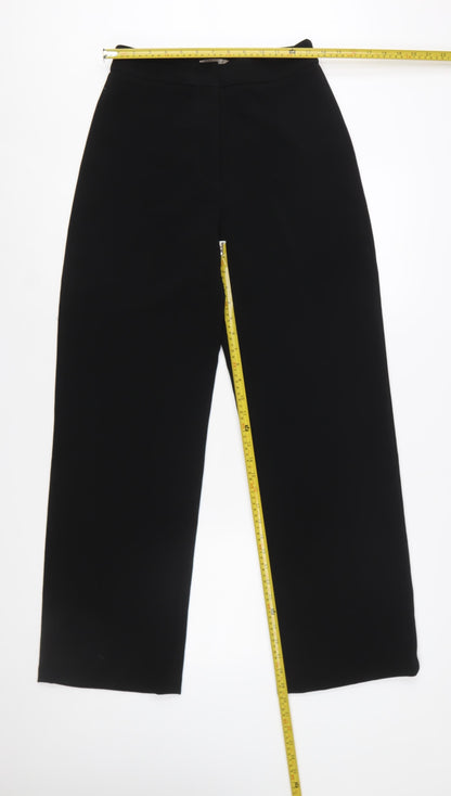 H&M Women Black Size 8 Straight Leg Stretch Trousers