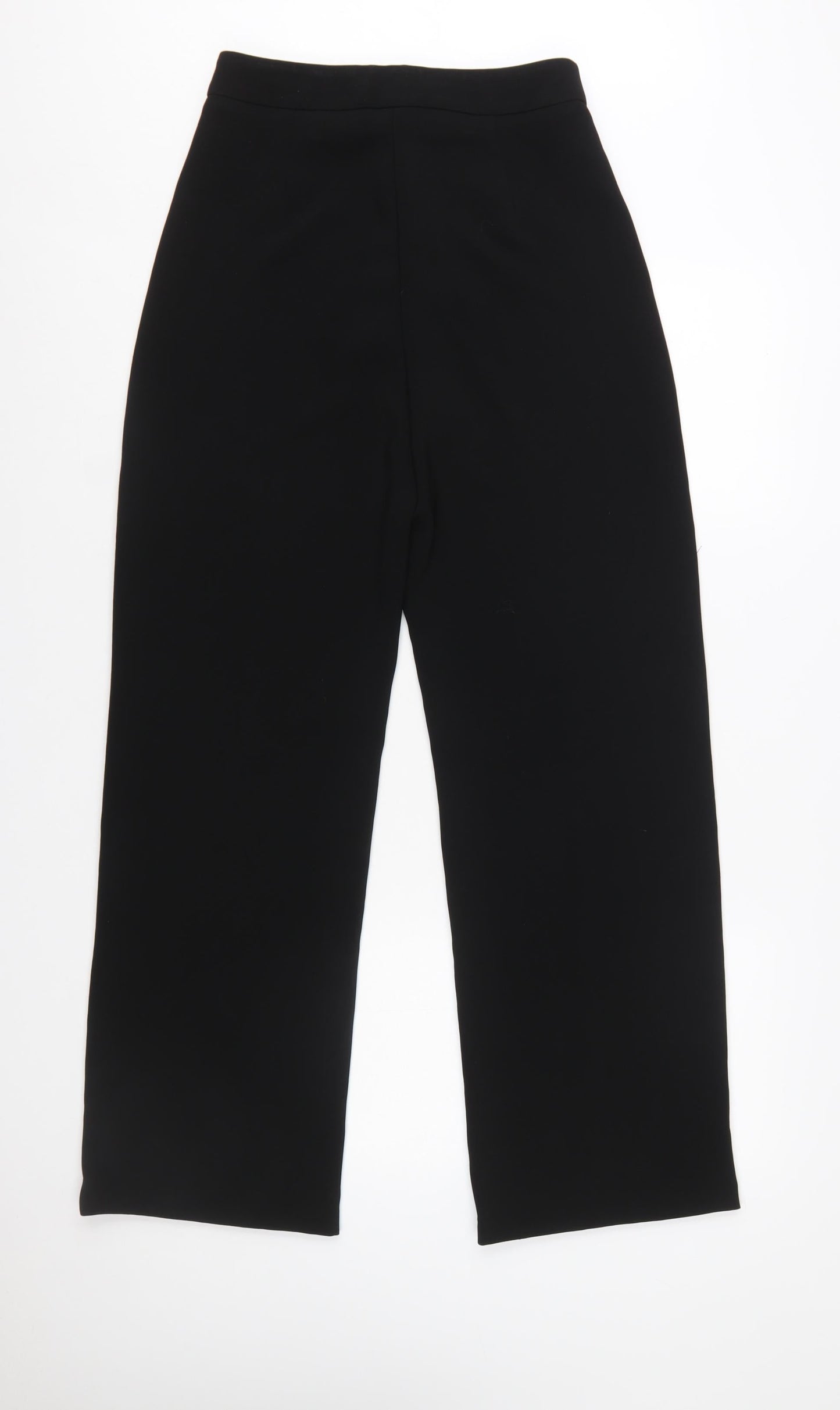 H&M Women Black Size 8 Straight Leg Stretch Trousers