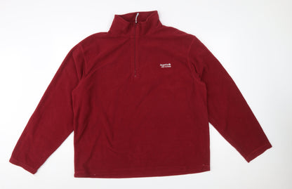 Regatta Men’s Red Fleece 1/4 Zip Pullover Sweatshirt 2XL