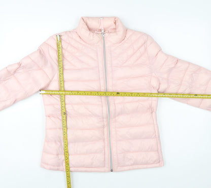 GAP Women's Pink Puffer Jacket M Lightweight Quilted Winter Coat