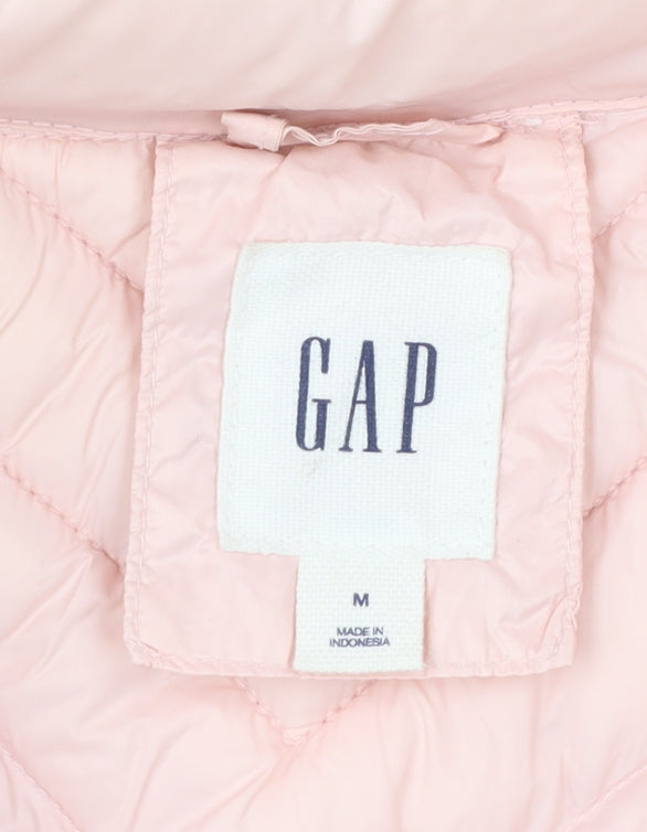 GAP Women's Pink Puffer Jacket M Lightweight Quilted Winter Coat