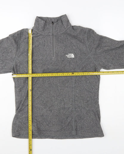The North Face Women's Grey Fleece Pullover Sweatshirt M 1/2 Zip