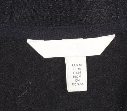 H&M Women’s Black Fleece Half Zip Hoodie Size 12 Polyester Warm