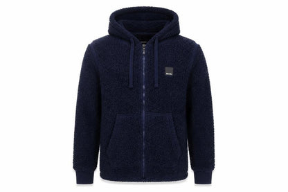 Bench Men's Blue Fleece Hooded Full Zip Jacket Size S
