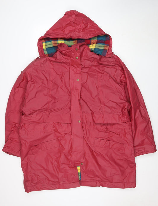 Lotus Womens Red 7XL Waterproof Hooded Rain Coat