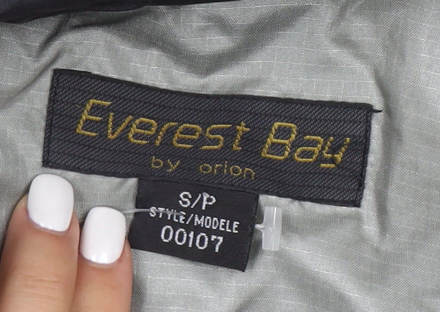 Everest Bay Women's Grey Blue Puffer Jacket Size S Hooded Down Coat