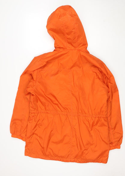 Weather Tamer Women’s Orange Waterproof Hooded Rain Jacket One Size