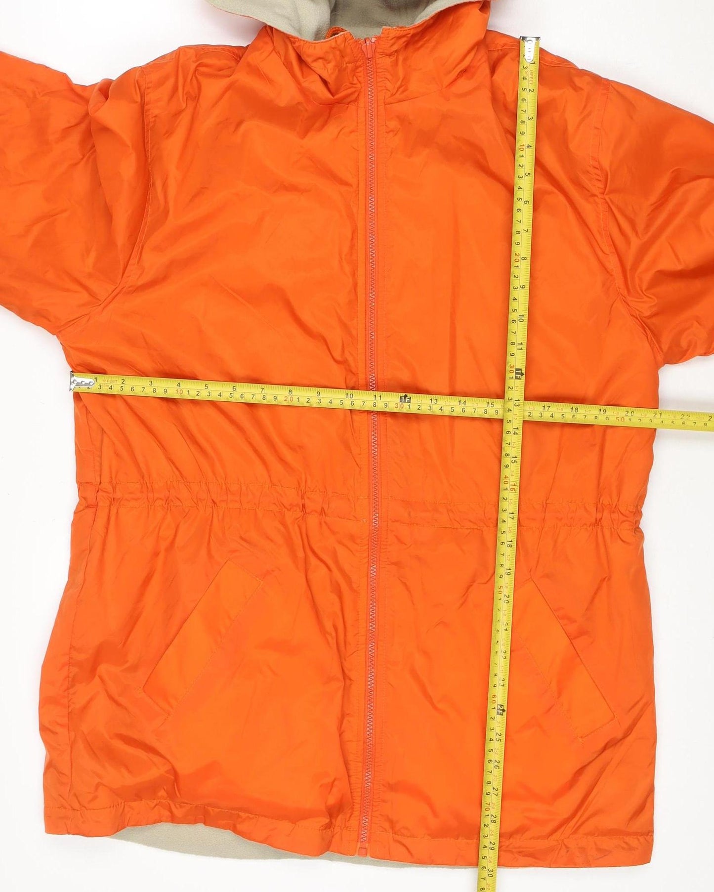 Weather Tamer Women’s Orange Waterproof Hooded Rain Jacket One Size
