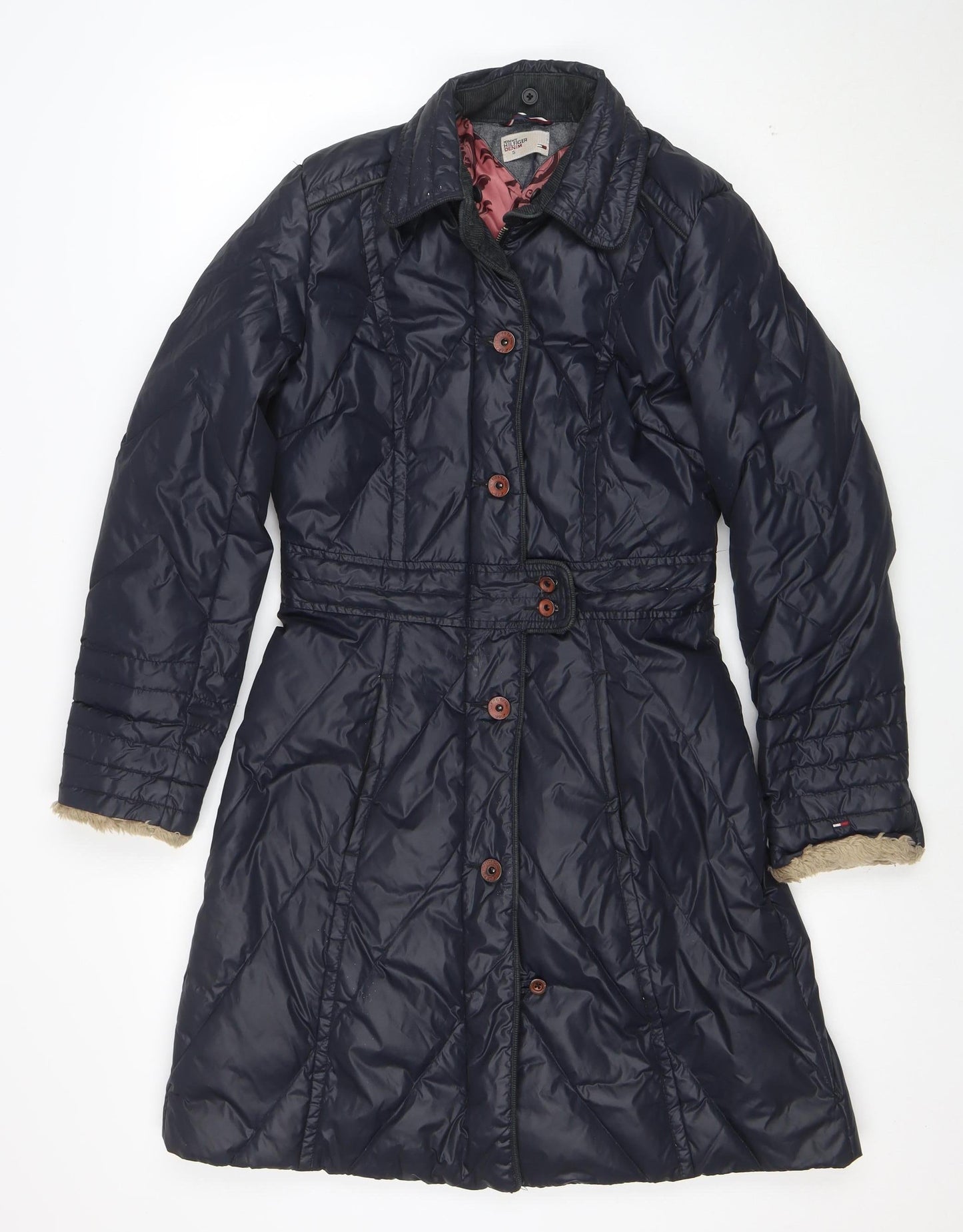 Tommy Hilfiger Denim Women's Blue Long Puffer Coat Size S