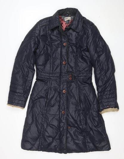 Tommy Hilfiger Denim Women's Blue Long Puffer Coat Size S