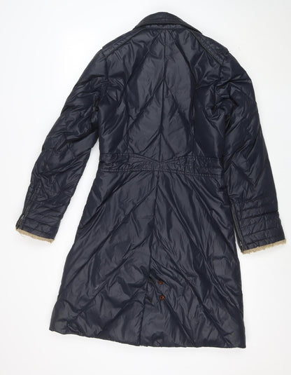 Tommy Hilfiger Denim Women's Blue Long Puffer Coat Size S
