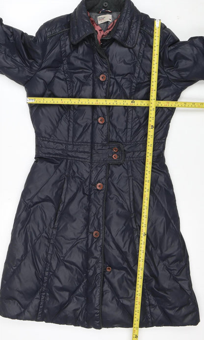 Tommy Hilfiger Denim Women's Blue Long Puffer Coat Size S