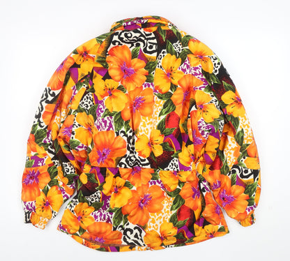 Versace Womens Multicoloured Floral Bomber Jacket Size M