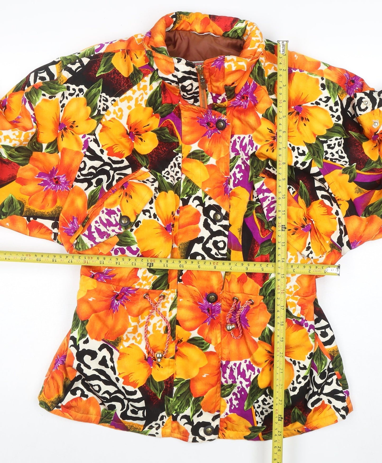 Versace Womens Multicoloured Floral Bomber Jacket Size M