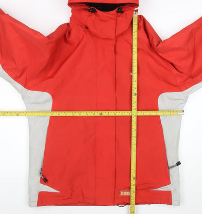 Trespass Men Red Hooded Waterproof Parka Jacket Size L Winter Outdoor