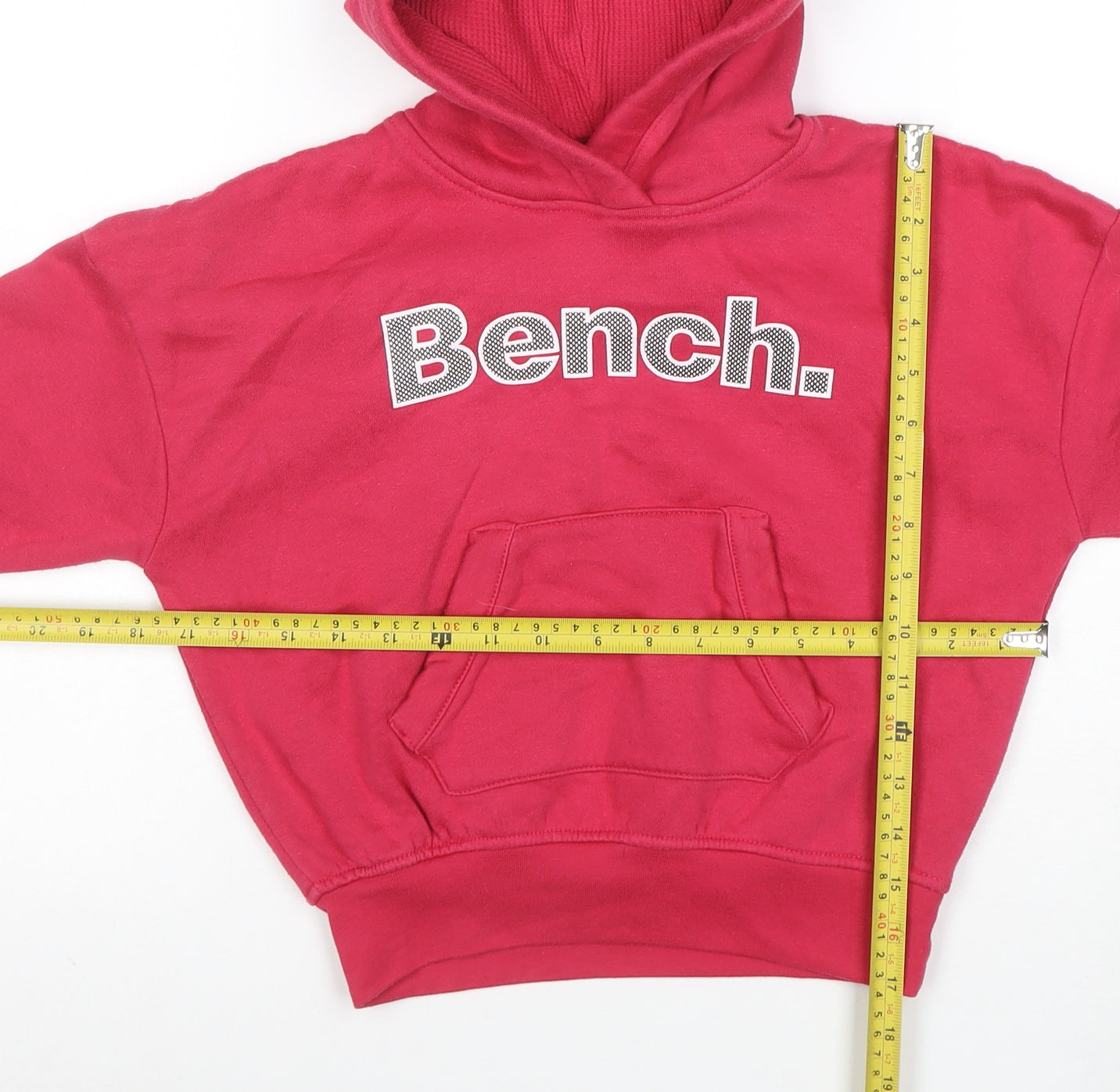 Bench Girls Pink Pullover Hoodie 5-6 Years Hooded Logo Sweatshirt