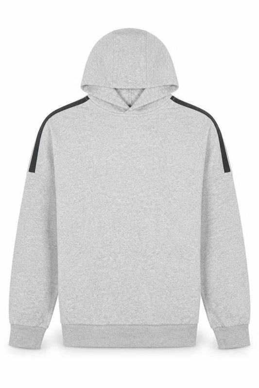 Adidas Boys Grey Hooded Pullover Hoodie 13-14 Years Cotton Blend