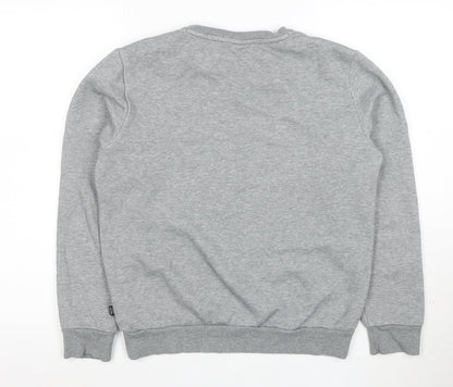 Puma Womens Grey XS Crew Neck Sweatshirt with Logo Print