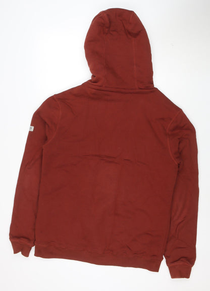 Brakeburn Men's Brown Full Zip Hooded Fleece Lined Hoodie Size M