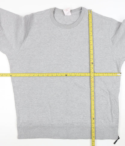 Addict Men's Grey XL Pullover Crew Neck Sweatshirt with Zip Pocket