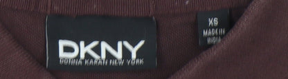 DKNY Men's Brown Cotton Polo Shirt XS Casual Classic Style