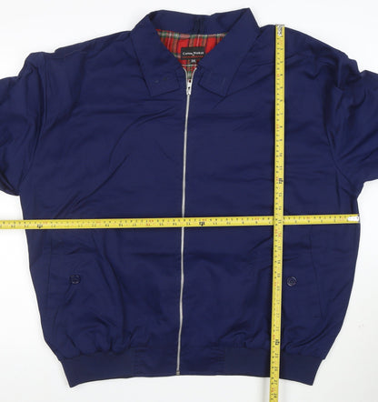Cotton Works Men's Blue 3XL Bomber Jacket Polyester Cotton Lined