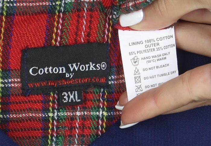 Cotton Works Men's Blue 3XL Bomber Jacket Polyester Cotton Lined