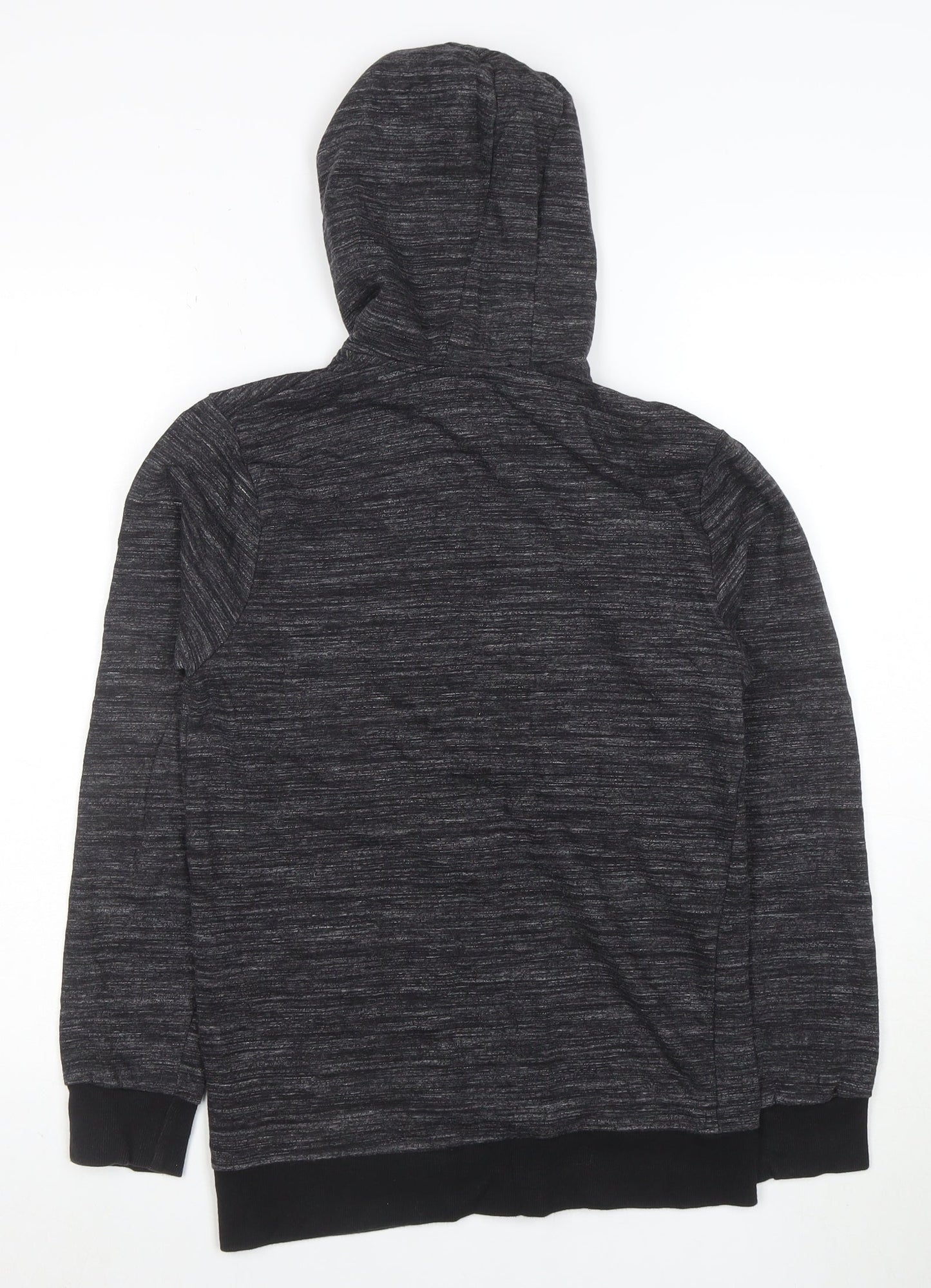 Urban Outlaws Boys Black Full Zip Hoodie Size 13-14 Years Cotton Blend