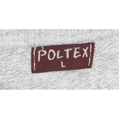 Poltex Mens Grey Crew Neck Knit Pullover Jumper Size L