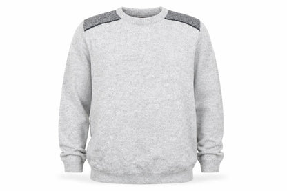 Poltex Mens Grey Crew Neck Knit Pullover Jumper Size L