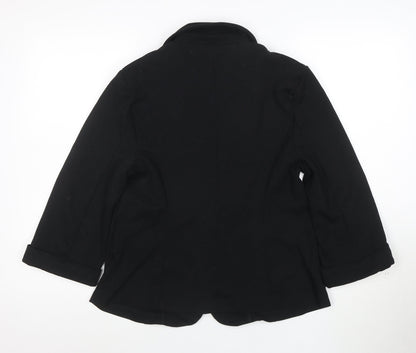 New Look Women's Black Size 16 Single-Breasted Blazer Jacket