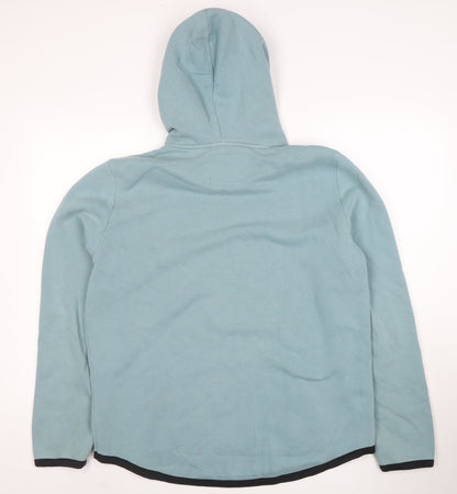 Hollister Women Blue Hoodie L Pullover Cotton Casual